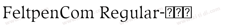 FeltpenCom Regular字体转换